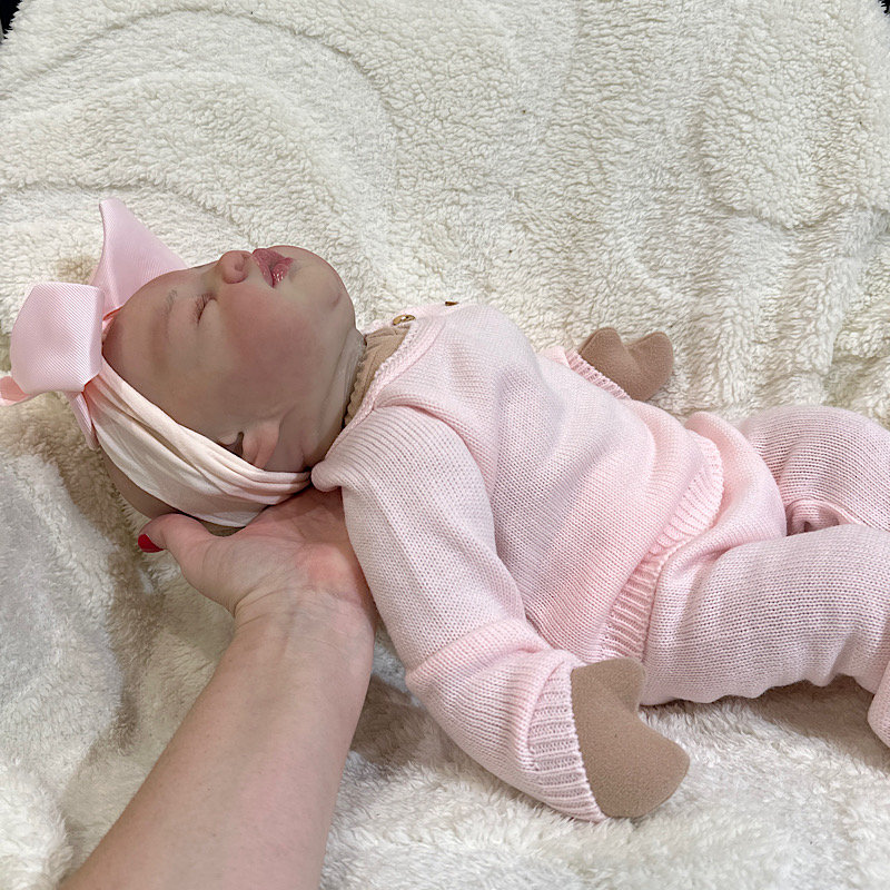 Reborn Sarah Antonio sanchis bald silicone cuddle baby - Image 2