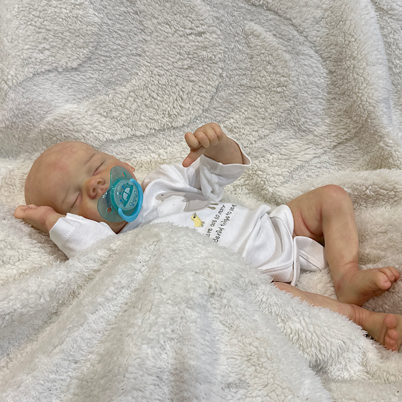 Reborn twin A boy preemie Bonnie brown - Image 8