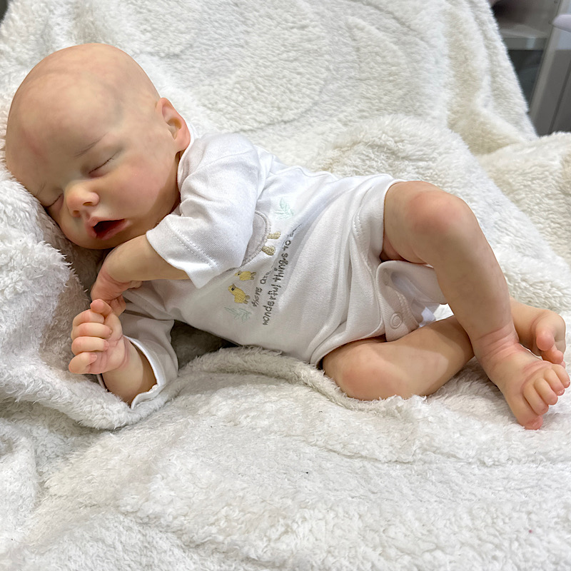 Reborn twin A boy preemie Bonnie brown - Image 5