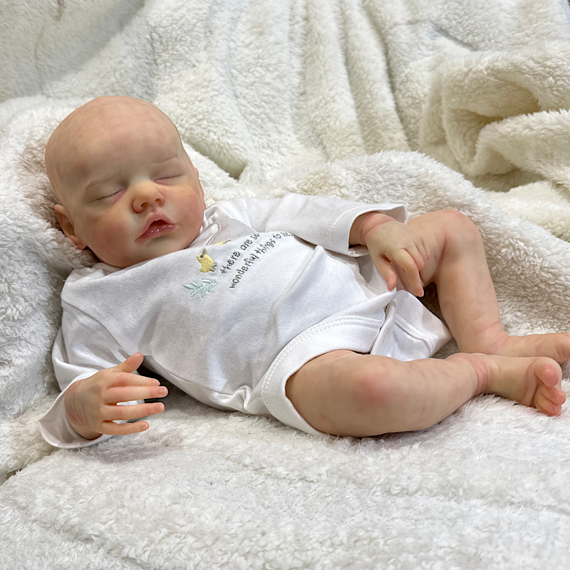 Reborn twin B boy premature Bonnie brown - Image 3