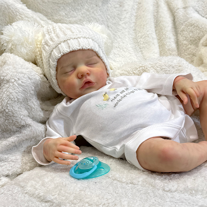 Reborn twin B boy premature Bonnie brown - Image 4