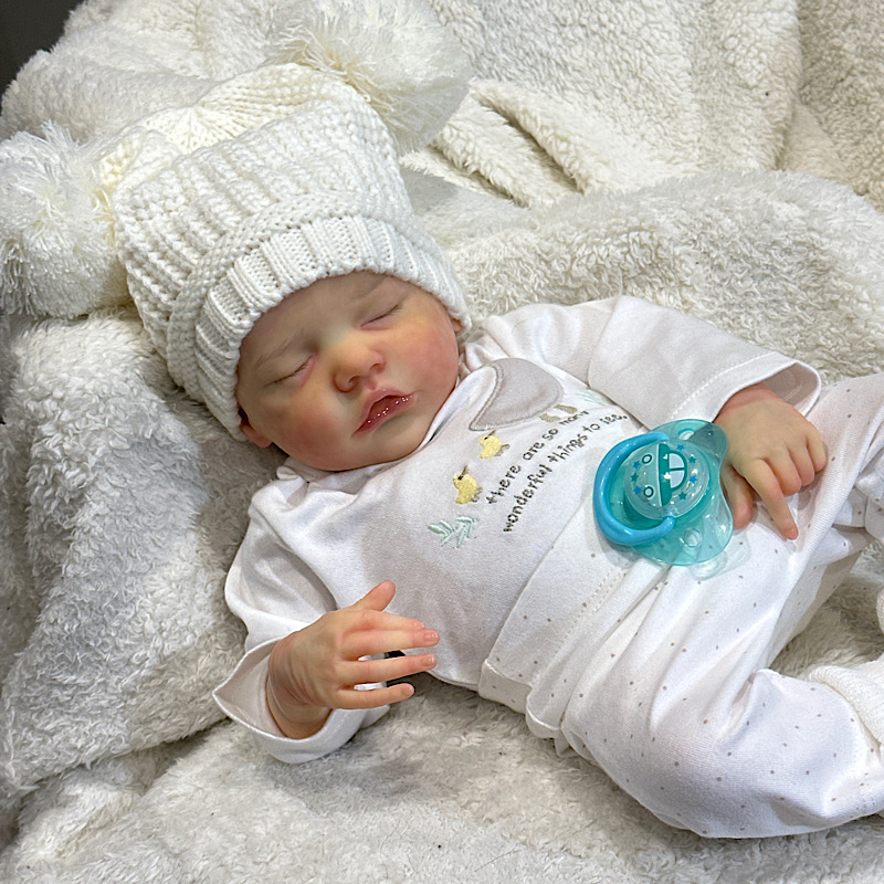 Reborn twin B boy premature Bonnie brown - Image 7