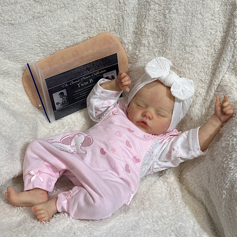 Reborn twin B girl premature Bonnie brown