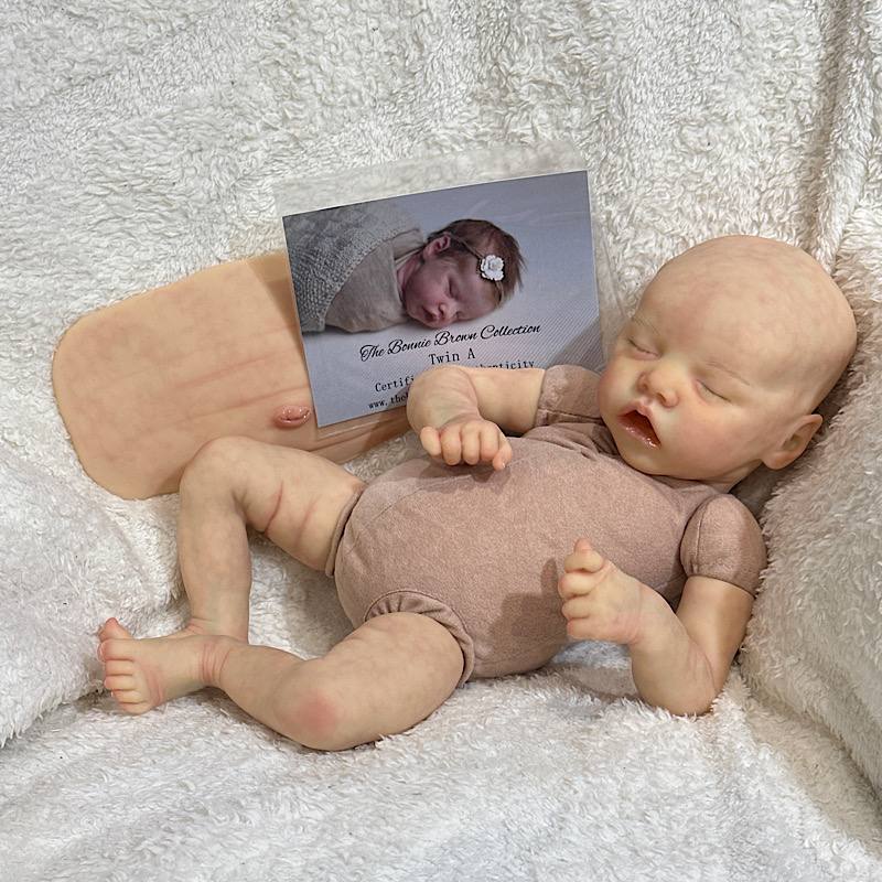 Reborn twin A boy preemie Bonnie brown - Image 4