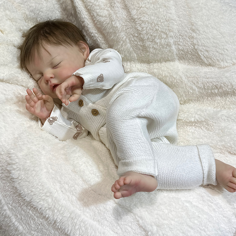 Reborn Noah brown hair reva schick remade in 3/4 weeks - Image 7