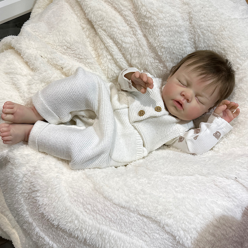 Reborn Noah brown hair reva schick remade in 3/4 weeks - Image 6