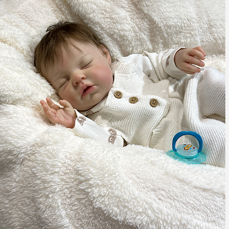 Reborn Noah brown hair reva schick remade in 3/4 weeks - Image 4