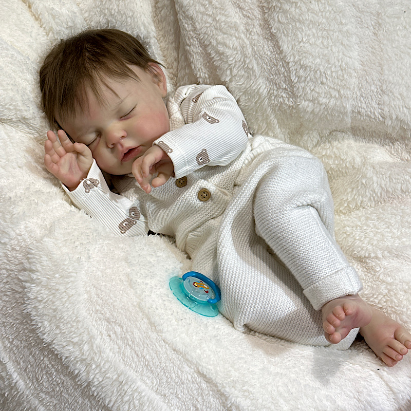 Reborn Noah brown hair reva schick remade in 3/4 weeks - Image 3